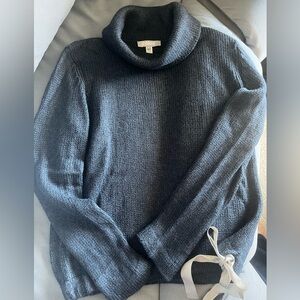 Poles-made in France-alpaca silk blend cowl neck sweater.  Size M.  Amazing!